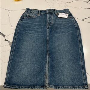 Knee length Denim Skirt New with Tag